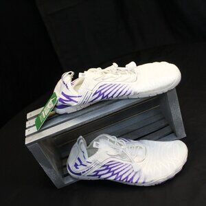 Women's White and Purple Athletic Shoes